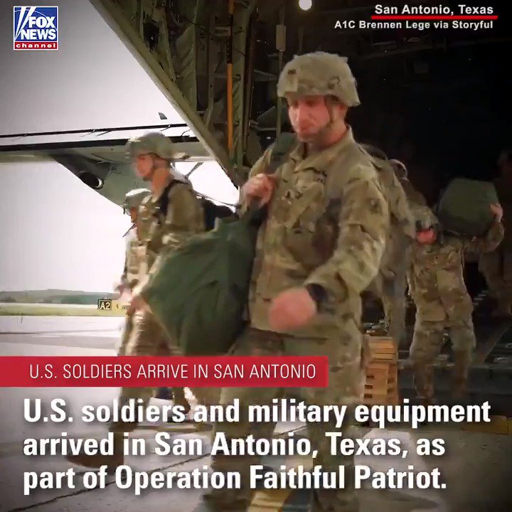 U.S. troops and military equipment arrived in San Antonio, Texas, to help secure the southern border from migrant caravans.    