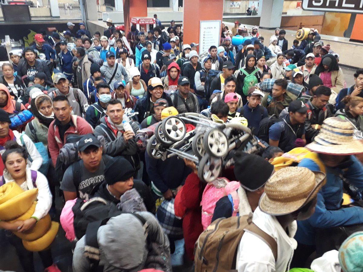 Making lines in the subway. Today the whole caravan has left.