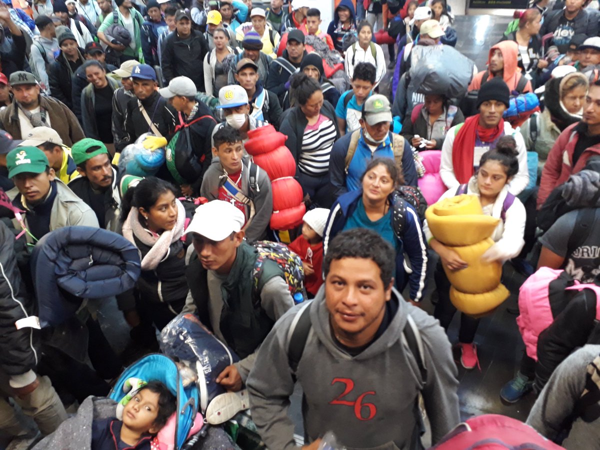 Making lines in the subway. Today the whole caravan has left.