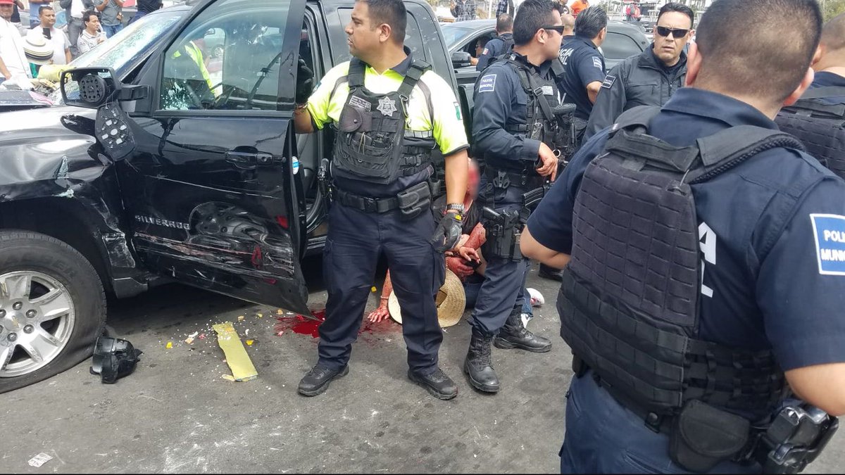 An American man was arrested Monday evening after a chaotic chase to the San Ysidro border crossing where several people were run over, Tijuana police said.     