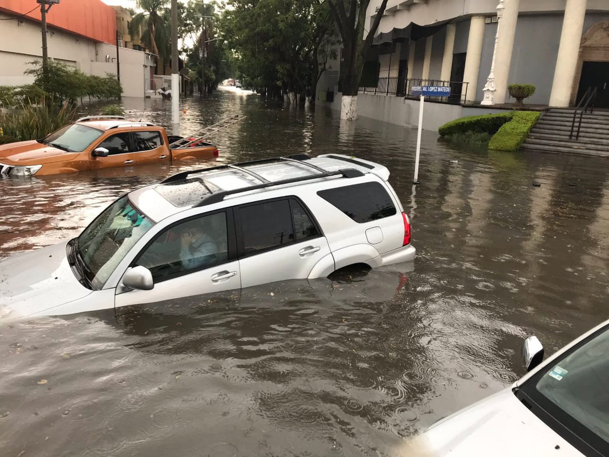 The rain accompanied by hail that fell this Wednesday affected the municipalities of Tonalá, Guadalajara and Zapopan left more than 12 trees fallen and on Colón Avenue 20 cars were stranded