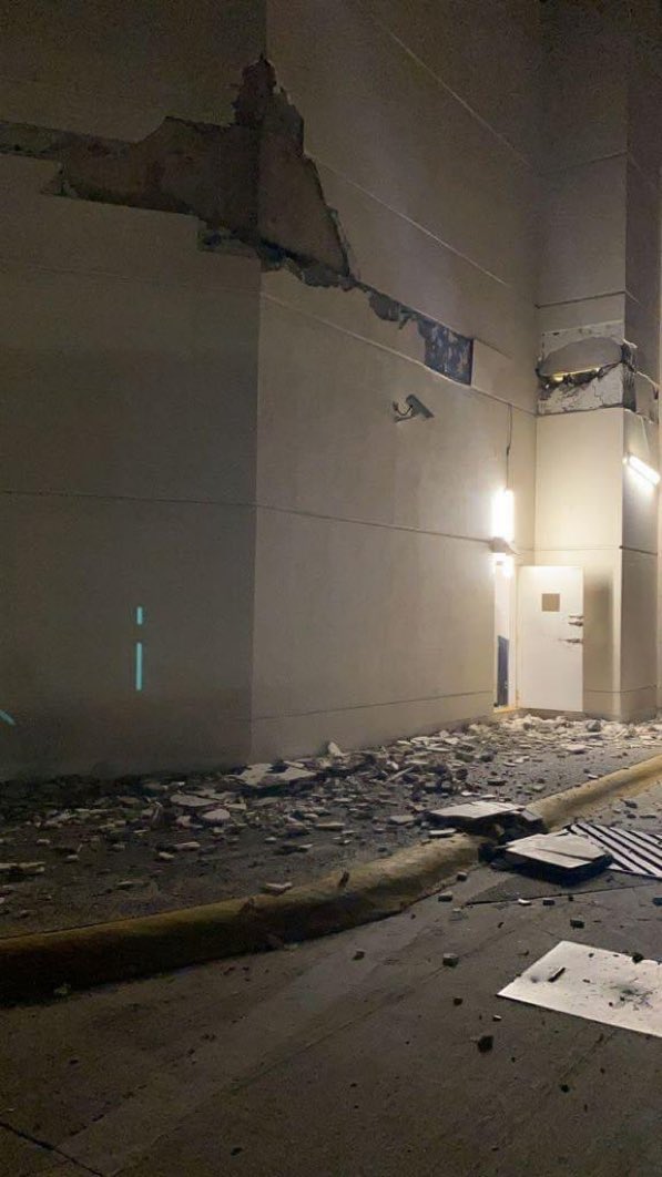 Building near Acapulco, Mexico after massive 7.4M earthquake