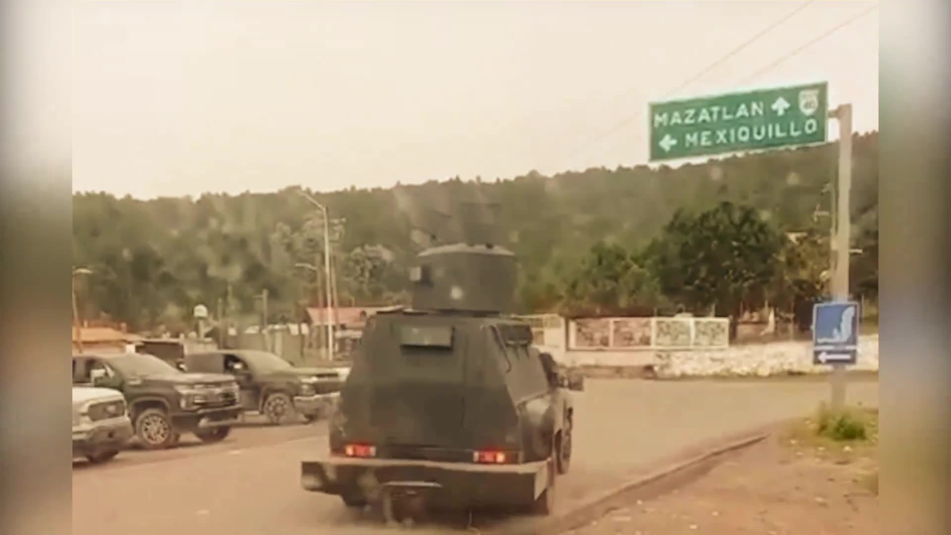 The video captures the convoy in Durango gearing up to head out for the showdown in the midst of the Sinaloa Cartel Civil War