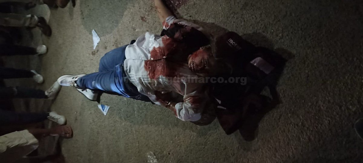 Hitmen executed Yesenia Lara Gutiérrez, Morena's candidate for mayor of Texistepec, Veracruz, as she walked in a caravan