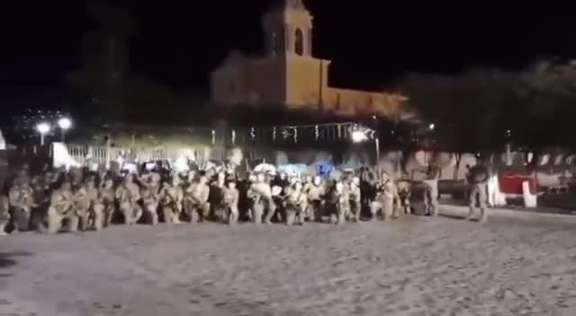 Video showing members of CJNG and Chapitos operating in El Rosario, Sinaloa. Source: @crux1469