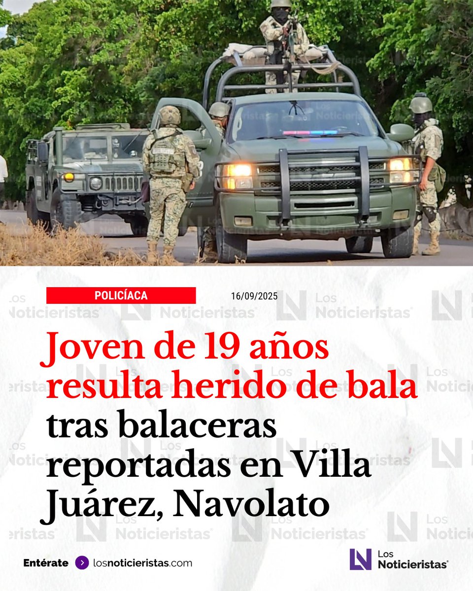 A 19-year-old man was hospitalized after being wounded by a gunshot after reports of shootings in different parts of Villa Juárez, Navolato