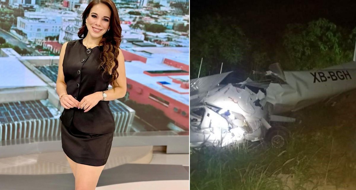 Television host Debora Estrella is one of the two people who lost their lives in a small plane crash in García, Nuevo León.