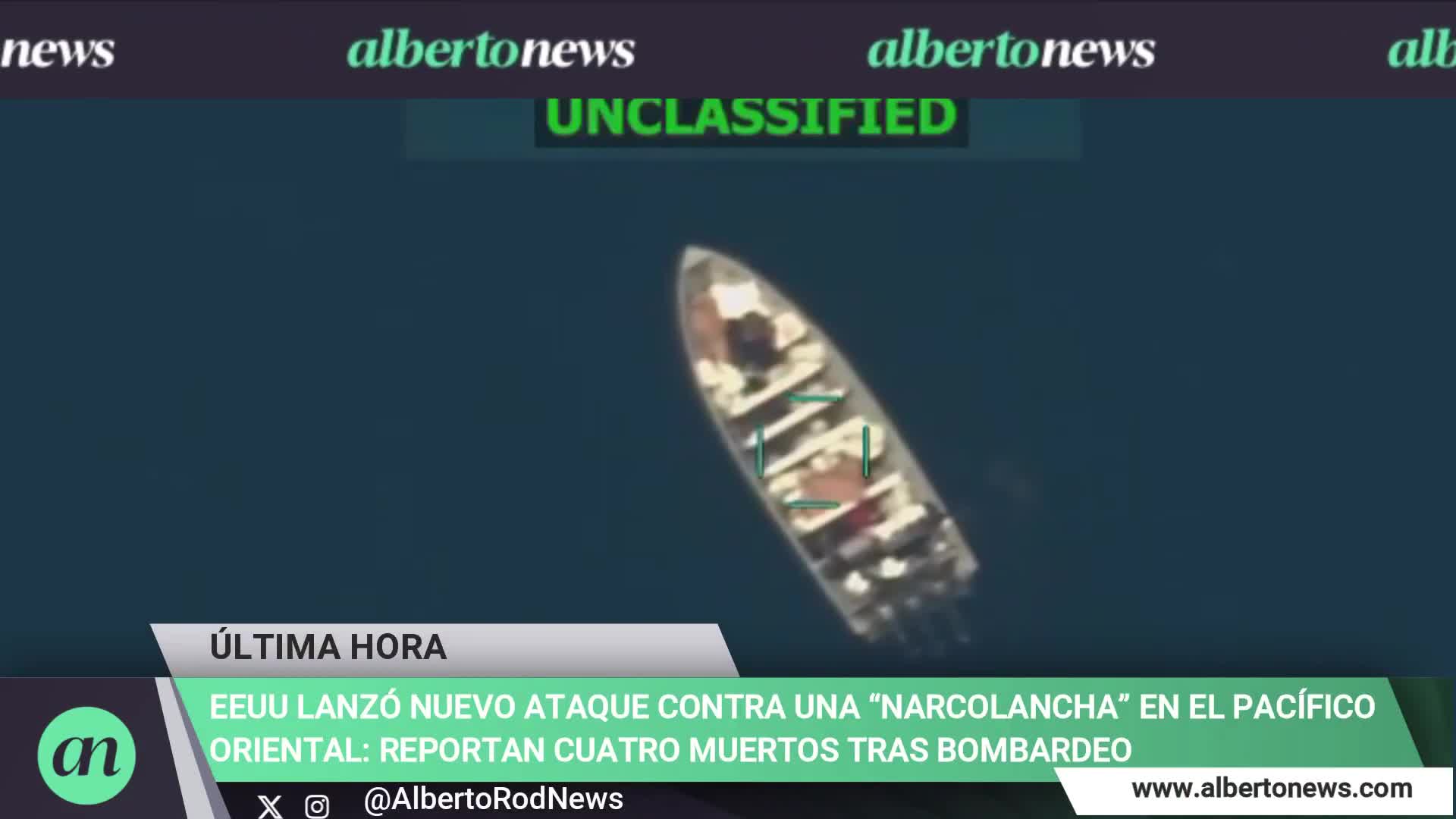 US launches new attack against narco-boat in the Eastern Pacific: four narco-militants confirmed dead after bombing